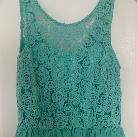 Blue Crochet Top Dress - Picture 2 of 3